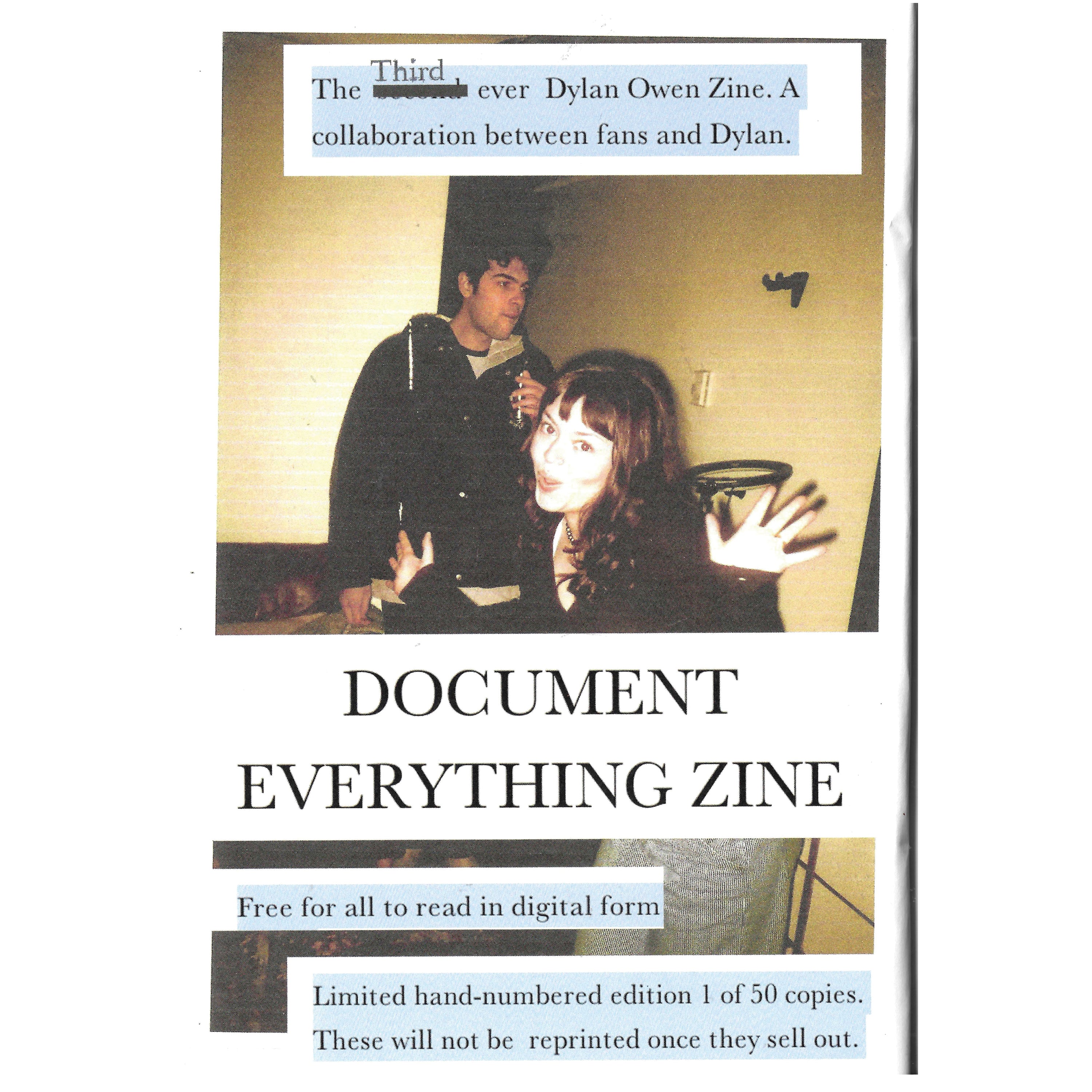 DOCUMENT EVERYTHING ZINE ISSUE #3 (Limited to 50 copies)