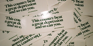 This Country Beat a Great Depression Stickers